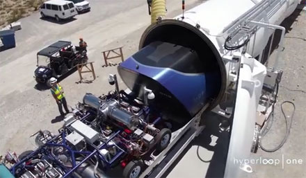 Essai de l'hyperloop en Californie