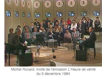 Michel Rocard invité de l'émission L'Heure de vérité le 3 décembre 1984